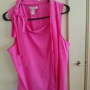 EUC Flirty Hot Pink Blouse Size XL